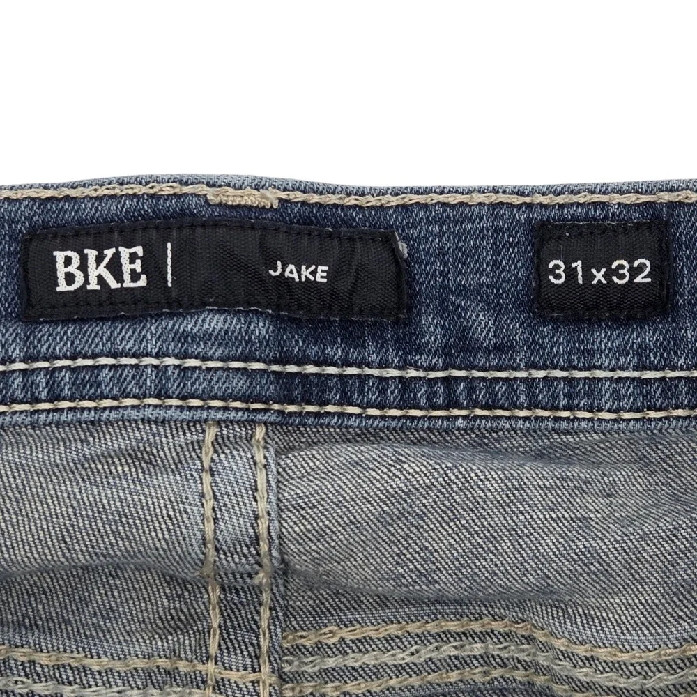BKE Jake Jeans 31x32 Blue Medium Wash Straight‎ Leg Stretch Denim